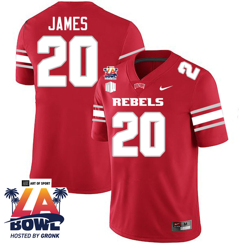 Kylin James LA Bowl Jersey,UNLV Rebels 2024 LA Bowl Jersey-Scarlet